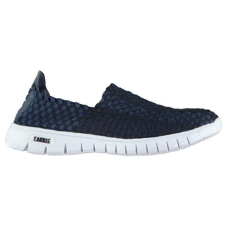 Fabric Flyer Slip On Mens Trainers Navy VJ0955